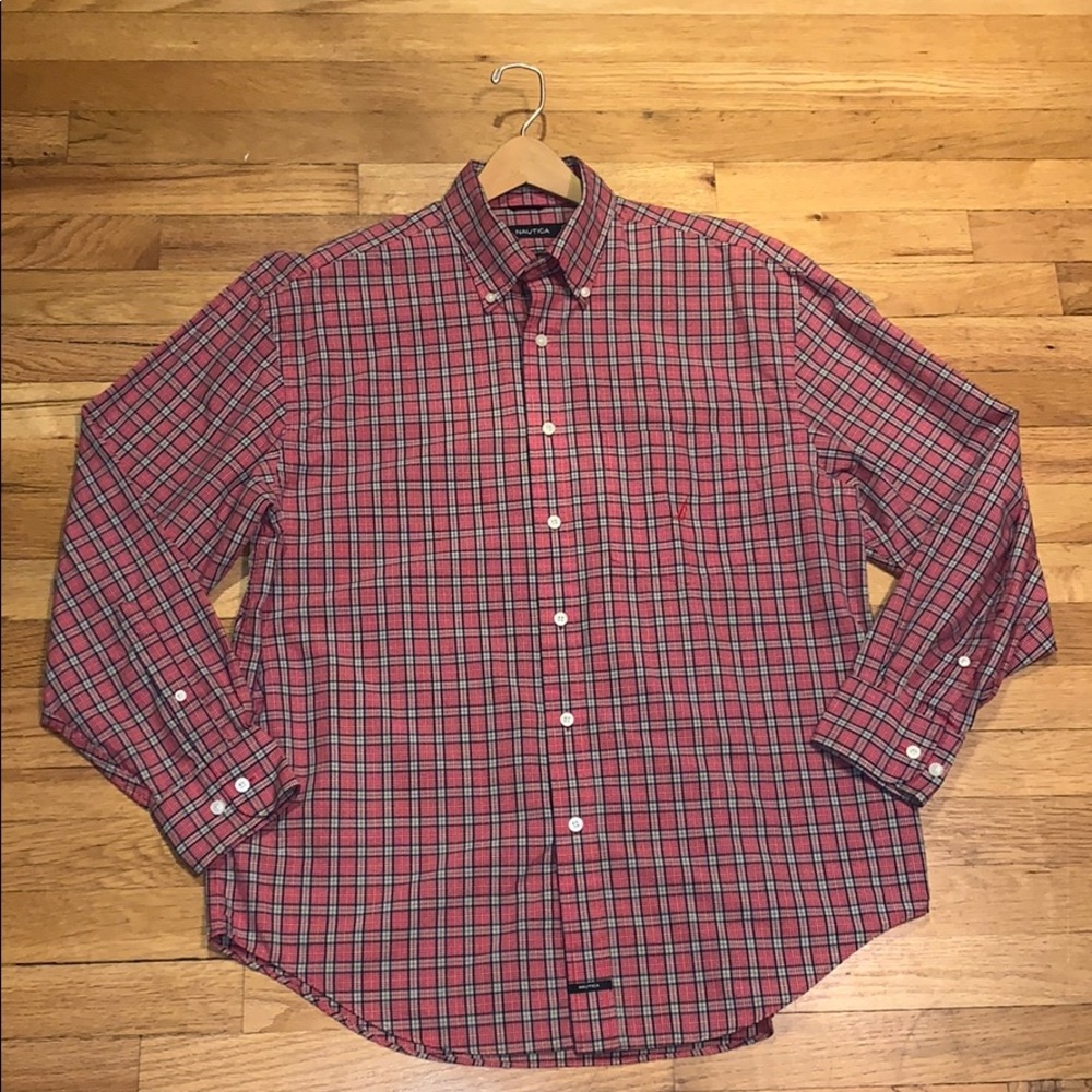 Nautica Sanded Poplin Shirt Men’s L